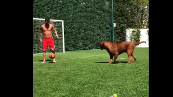 Viața alături de cel mai bun prieten al omului. Messi și-a driblat câinele într-un video devenit viral