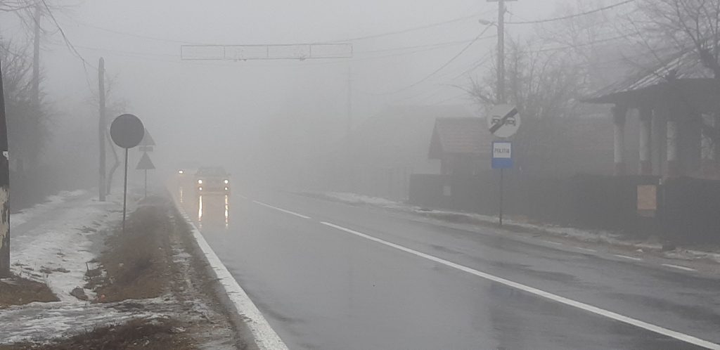 Ceață pe autostradă
