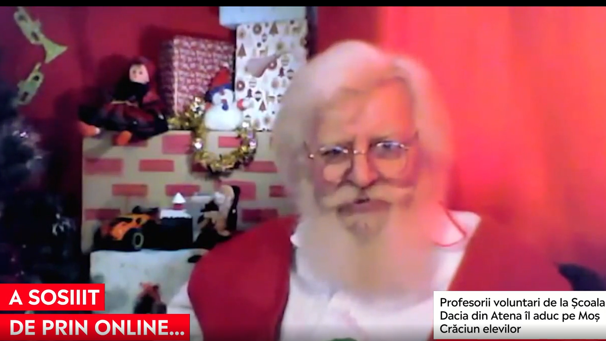 Copiii, de vorbă cu Moș Crăciun pe Zoom. Proiectul demarat de doi români