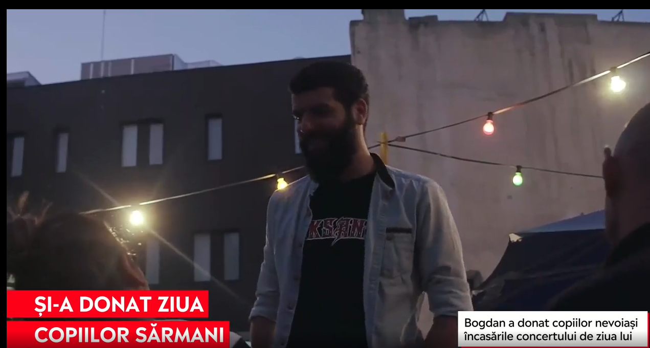 Bogdan Munteanu a creat o inițiativă caritabilă de ziua lui. Donează toate încasările copiilor nevoiași