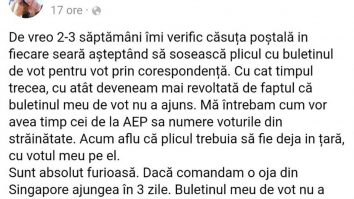 Alegeri parlamentare 2020. Reacția românilor la mailul AEP privind voturile pierdute sau anulate