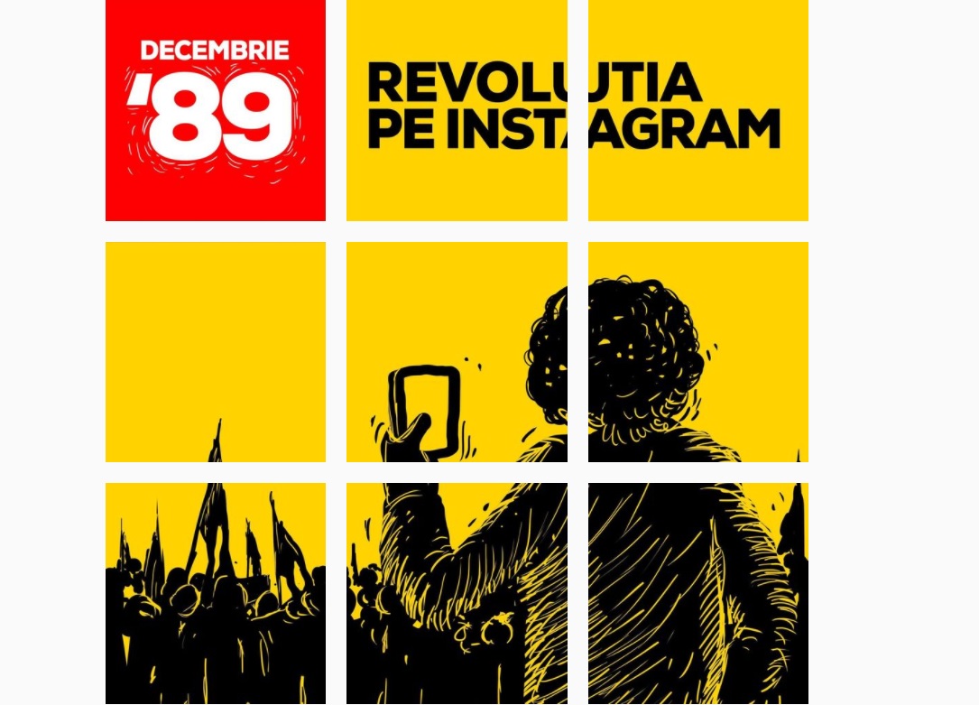 Decembrie ’89, în era Instagram. Un student s-a transpus în pielea unui personaj de la Revoluție și a pus totul pe Instastories