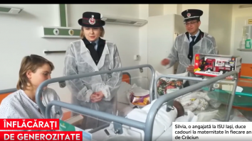 Silvia Bolohan, înger pentru nou-născuți. Merge la maternitate an de an și le dă cadouri