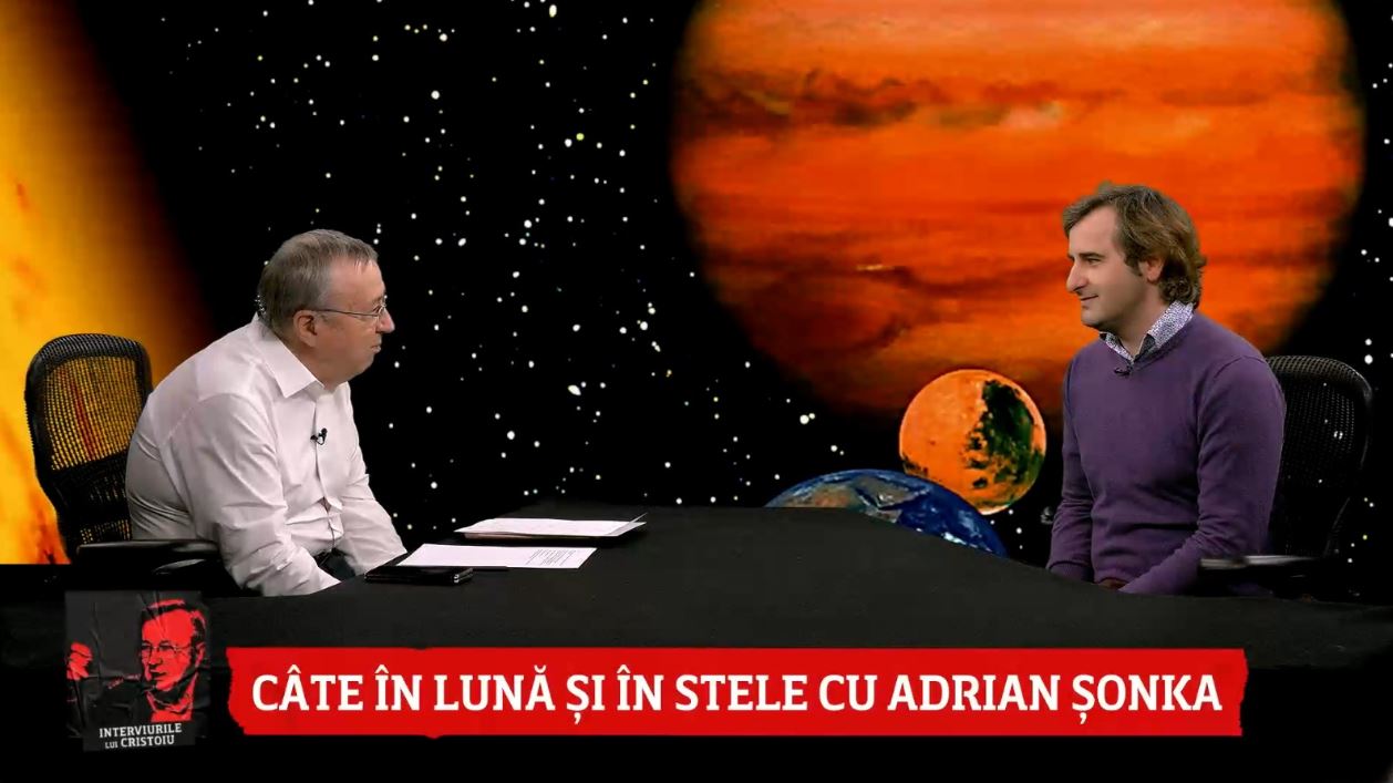 Adrian Șonka, la Interviurile lui Cristoiu: Pasionații de astronomie au o problemă cu becurile. Dar nu pentru că sunt aprinse, ci pentru că sunt montate greșit
