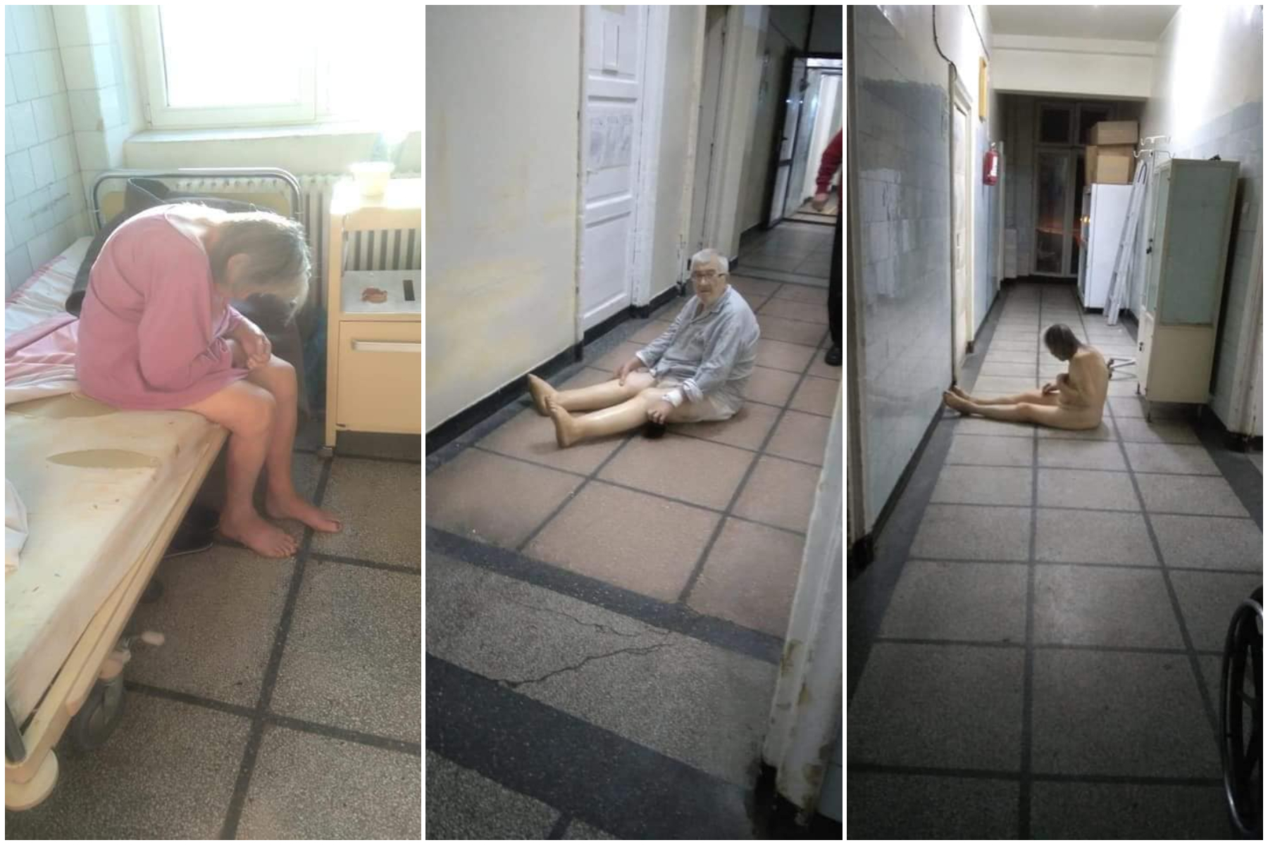 Amenda primită de Spitalul Groazei de la Reșița. Pacienți ținuți goi pe holuri și mizerie