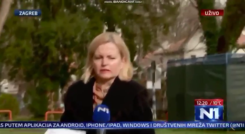 VIDEO Momentul cutremurului din Croaţia, surprins în direct la televizor