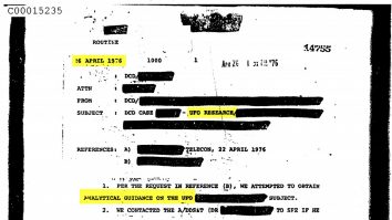 Dosarele CIA despre OZN-uri, declasificate, dar cenzurate. Evenimentul suspect petrecut în aprilie 1976: „I s-ar fi arătat ceva”