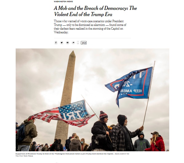 Ce scrie presa mondială despre revolta de la Washington: „Ultimele convulsii ale erei Trump”