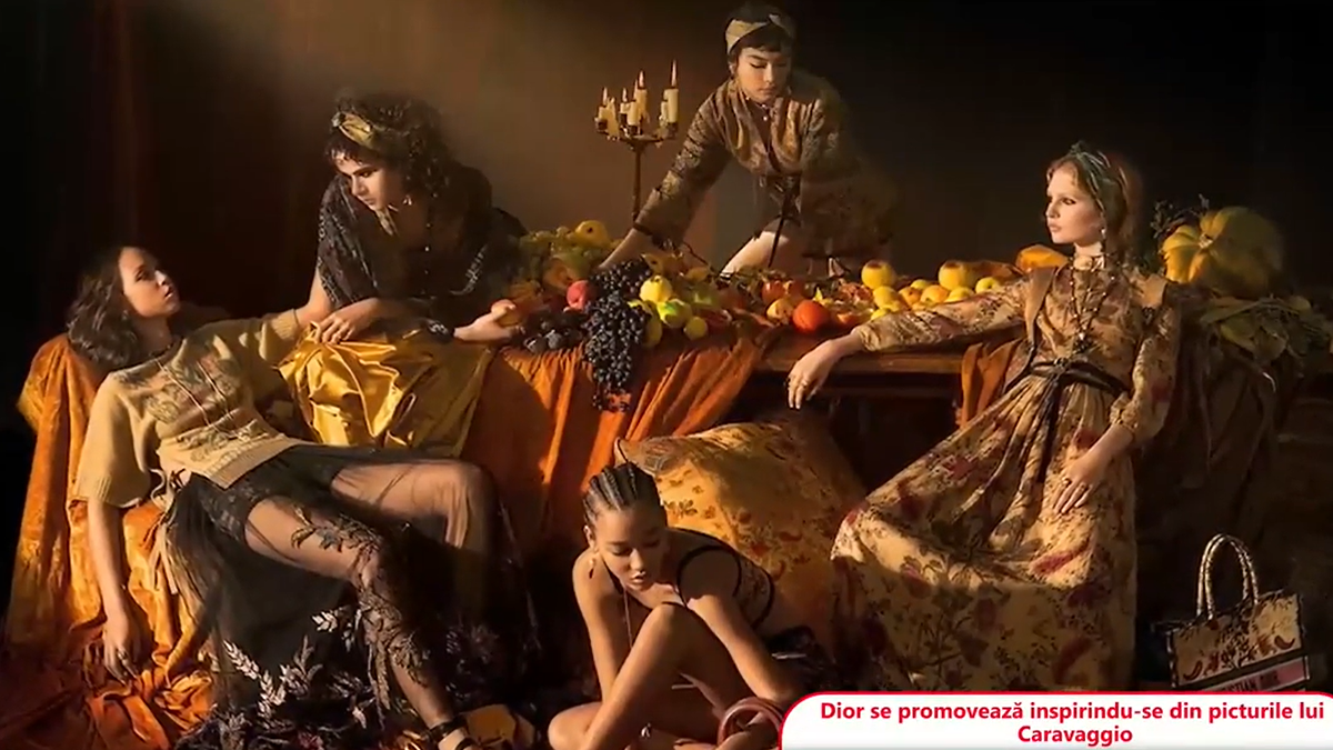 Cea mai nouă campanie de promovare Dior, inspirată din picturile lui Caravaggio. Ce mesaj transmite brandul de lux