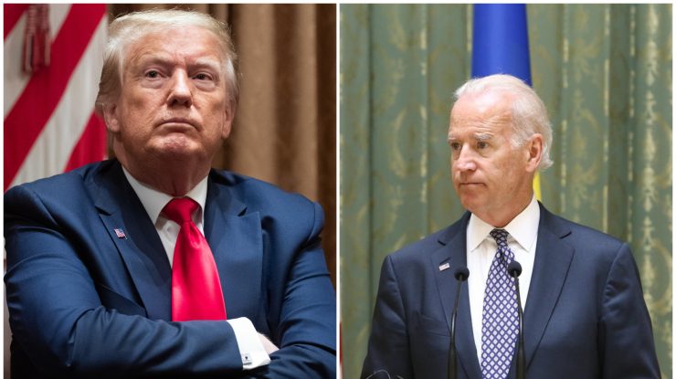 Trup și Joe Biden.