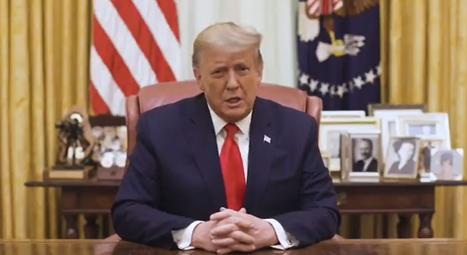 Mesajul lui Donald Trump, după ce a fost pus sub acuzare: „Violența în masă contrazice orice credință a mea“