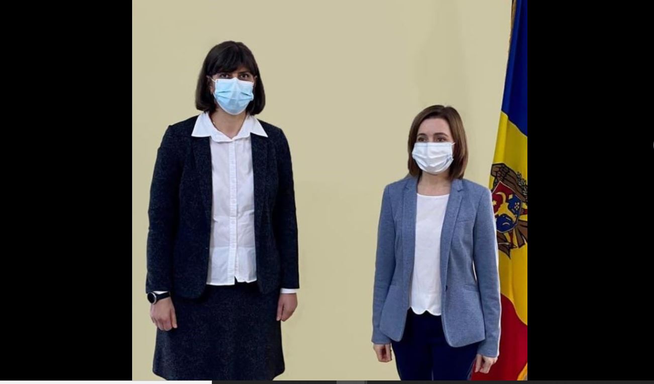 Maia Sandu s-a întâlnit cu Laura Kovesi: „Moldova vrea să colaboreze cu Parchetul European”