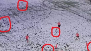 Pierduți în zăpadă. La meciul dintre Bașakșehir și Sivasspor fanii nu au mai putut distinge jucătorii