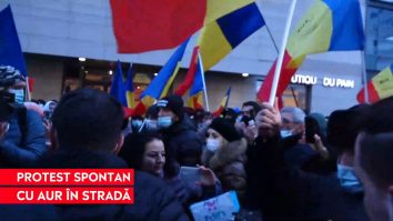 Protest spontan AUR în București. George Simion: „Raed Arafat e stăpânul sistemului de sănătate”