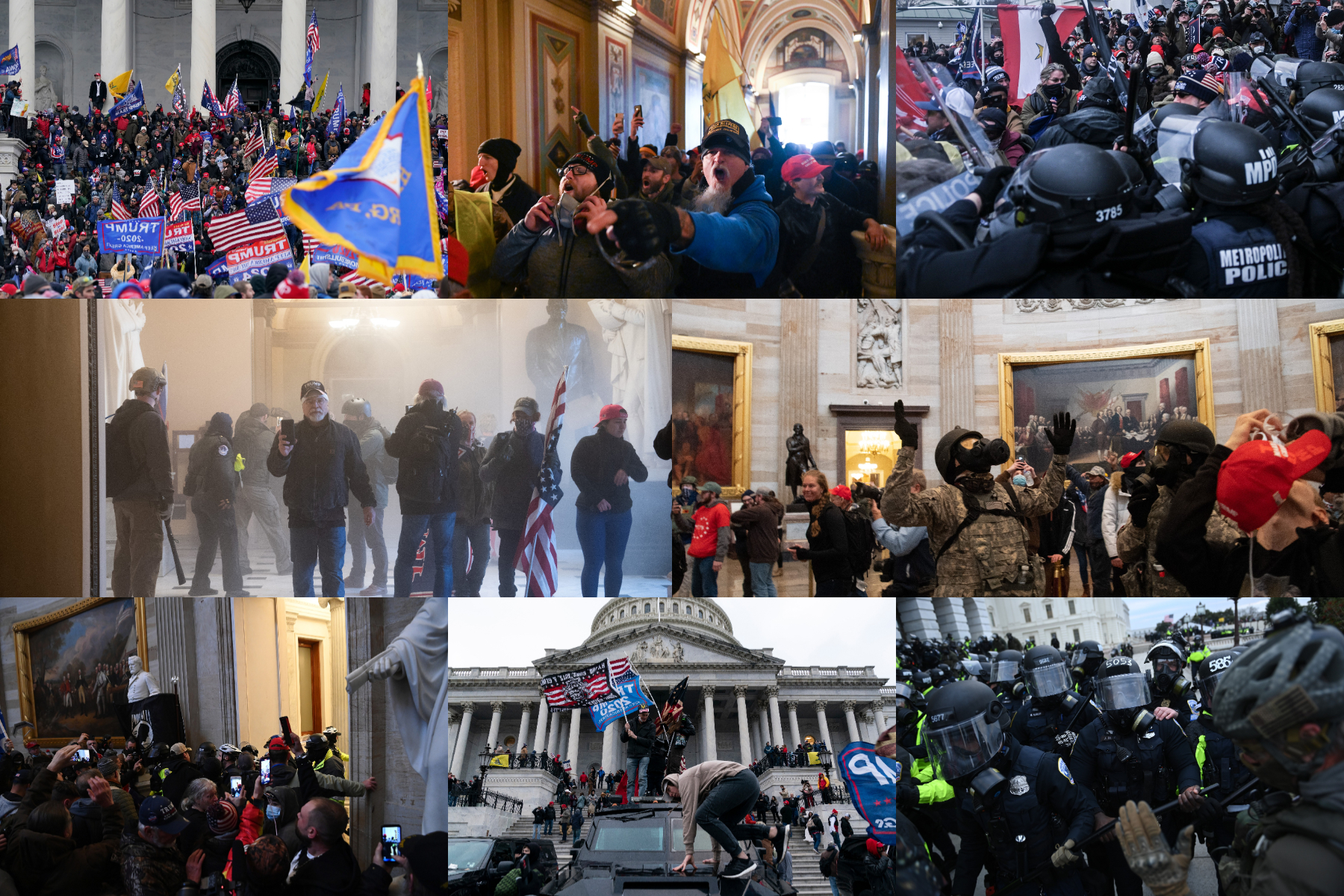 Asaltul sângeros de la Capitoliu, comparat cu alte proteste marcante din istorie. America nu a mai suferit atât de mult din 2001