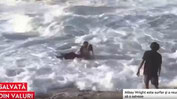 Omul potrivit la momentul potrivit. Un surfer a salvat o tânără de la înec