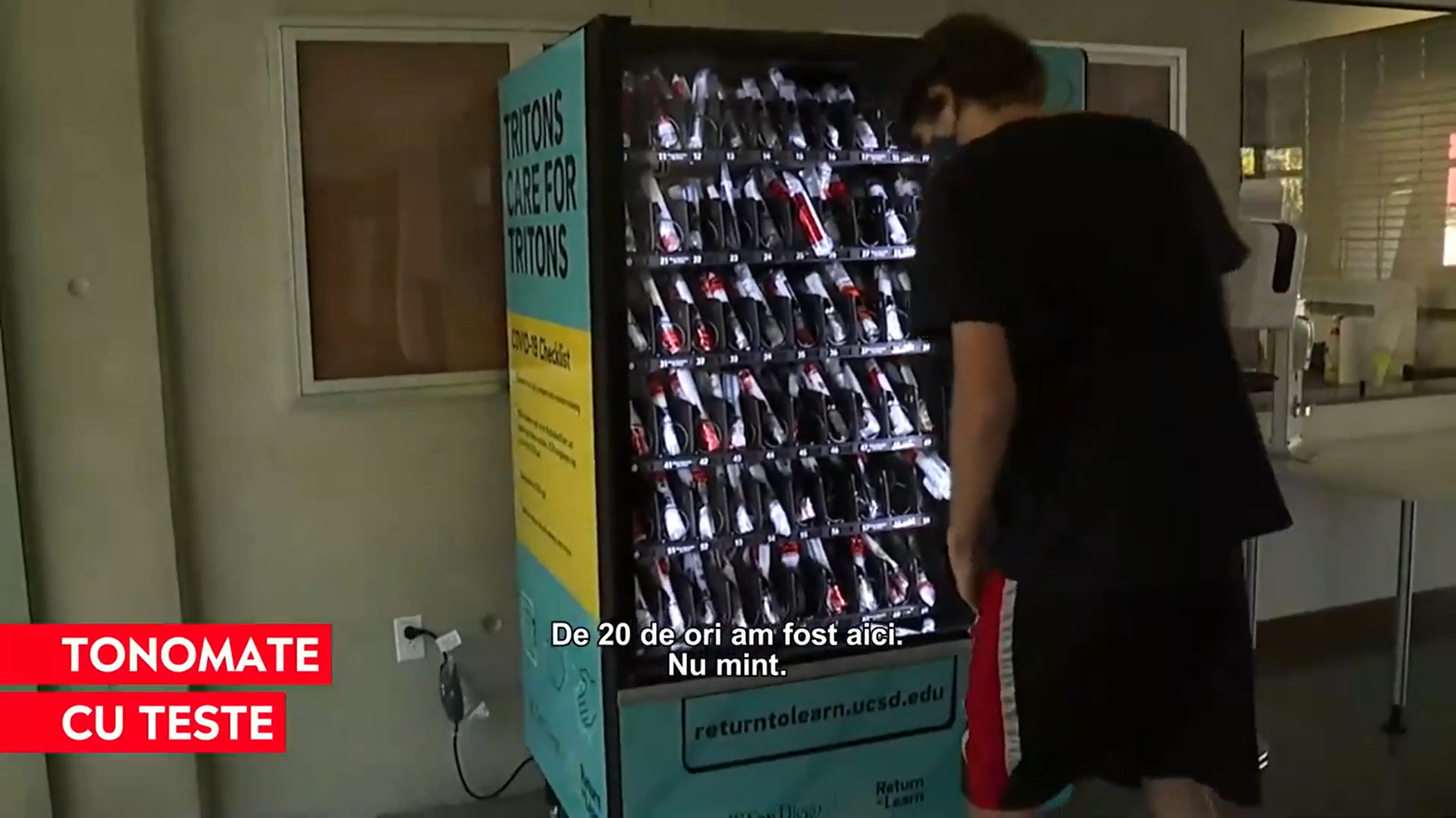 Universitatea din California unde testele COVID se găsesc gratis la vendomat