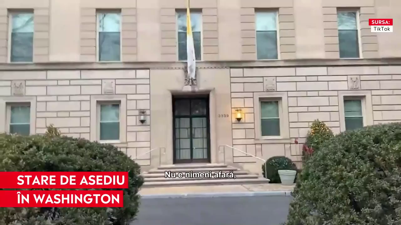 În Washington este stare de asediu, dar nu toate instituţiile sunt păzite. Clipul postat de un suporter al lui Trump pe Tik Tok