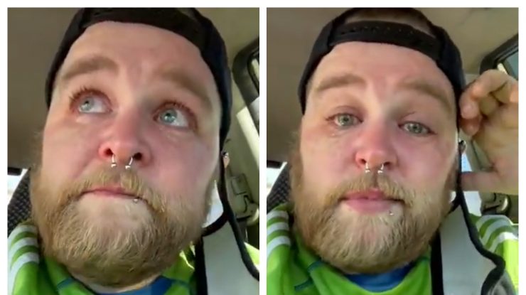 Un bărbat care livrează mâncare roagă clienţii să îi lase bacşiş_ _Sunt la un pas de a fi homeless_. Clipul a devenit viral