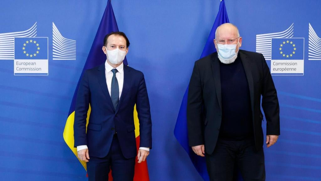 Florin Cîțu i-a cerut lui Frans Timmermans ca economia României să nu fie afectată de Pactul Ecologic European