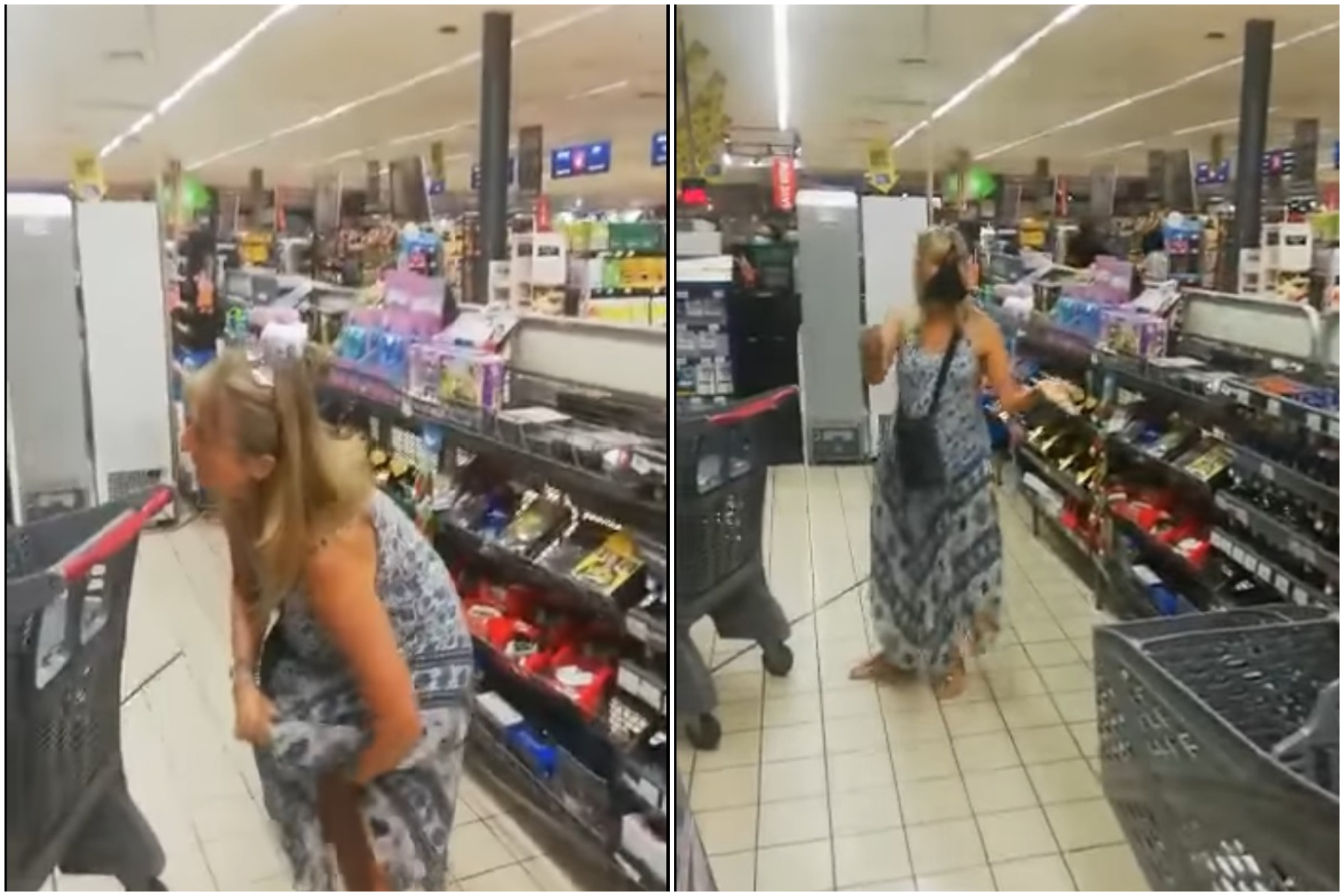 VIRAL. O femeie și-a folosit lenjeria intimă pe post de mască de protecție după ce un vânzător a refuzat să o servească