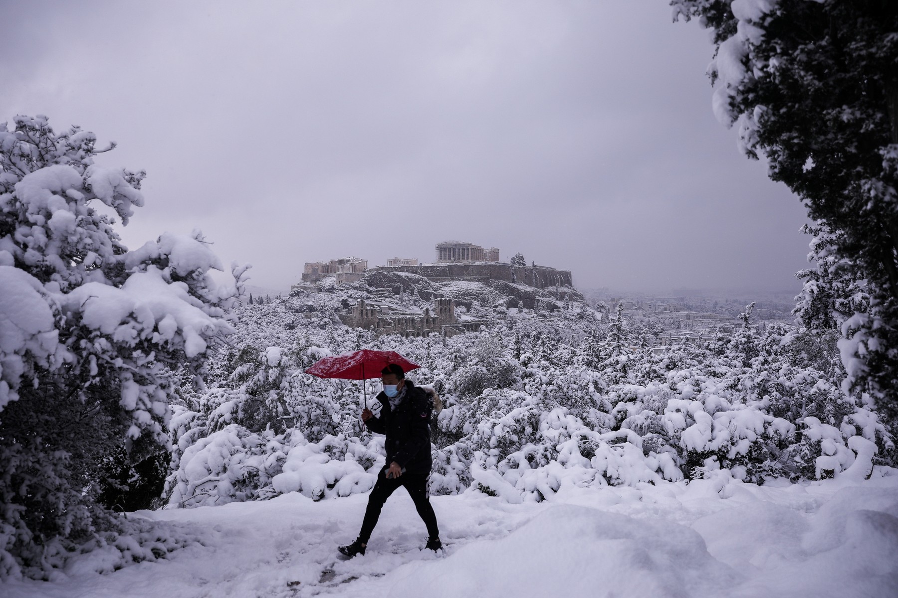 Campania de vaccinare din Grecia a fost pusă pe pauză, din cauza unei furtuni de zăpadă