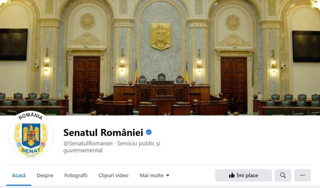 Pagina de Facebook a Senatului a reapărut după 3 ani de absență. Prima postare și reacțiile apărute