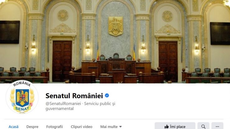Pagina de Facebook a Senatului a reapărut după 3 ani de absență. Prima postare și reacțiile apărute