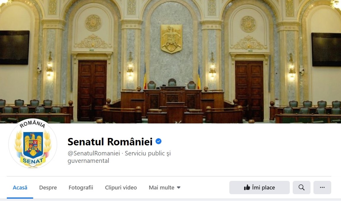 Pagina de Facebook a Senatului, redeschisă după 3 ani de absență. Prima postare și reacțiile apărute