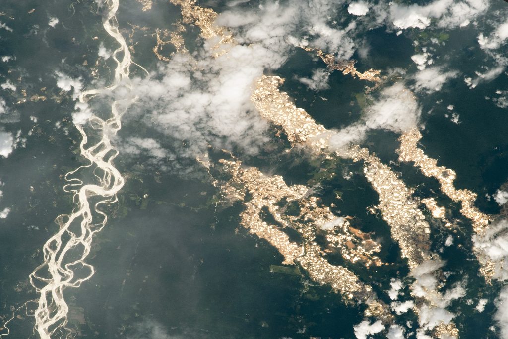 FOTO. „Râuri de aur“, surprinse de NASA în pădurea amazoniană. Ce reprezintă de fapt