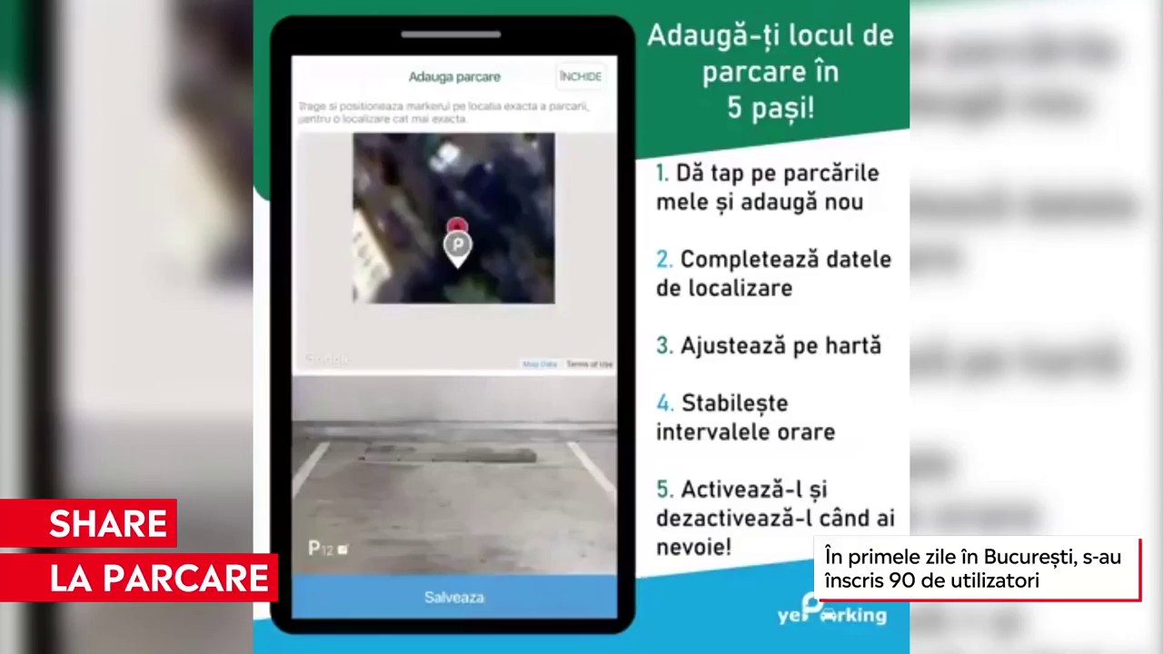 Persoanele care au un loc de parcare nefolosit îl pot închiria printr-o aplicație disponibilă în Cluj și București