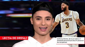 Anthony Davies, superstarul lui LA Lakers, a devenit dresorul lui Zeus. Baschetbalistul stă încă două săptămâni pe tușă, din cauza unei accidentări