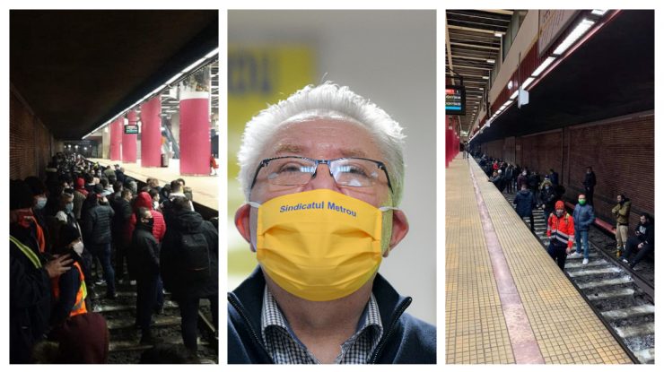 Protestul de la metrou, la doar o zi după ce Metrorex a somat firma liderului de sindicat să dezafecteze spațiile comerciale din stații