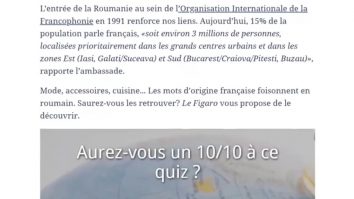 Publicația franceză Le Figaro le propune cititorilor un quiz despre limba română. La ce întrebări trebuie să răspundă