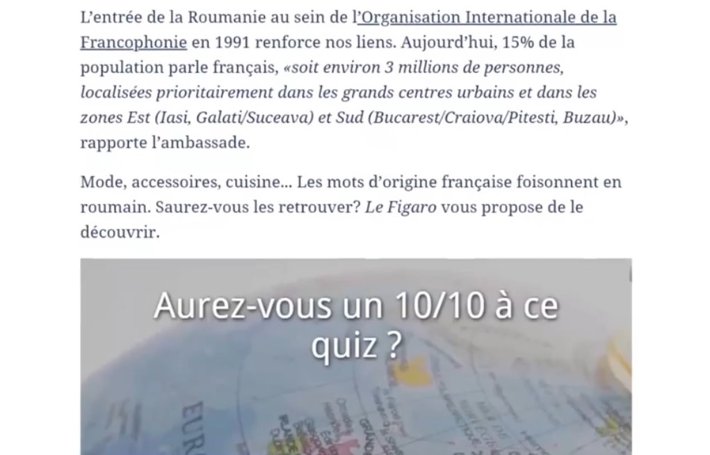 Publicația franceză Le Figaro le propune cititorilor un quiz despre limba română. La ce întrebări trebuie să răspundă