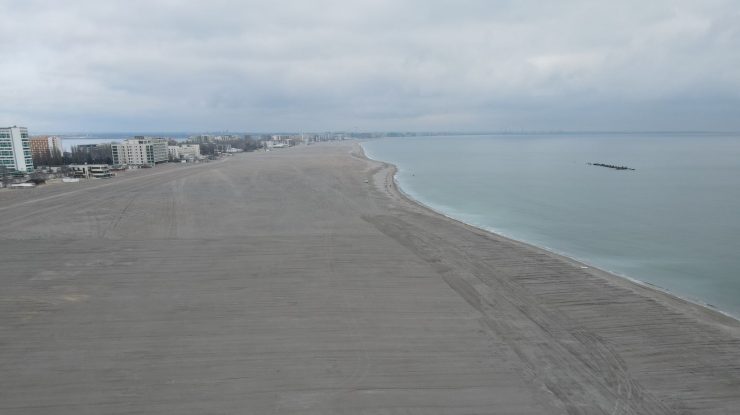 Cum arată plaja din Mamaia după lucrările de lărgire
