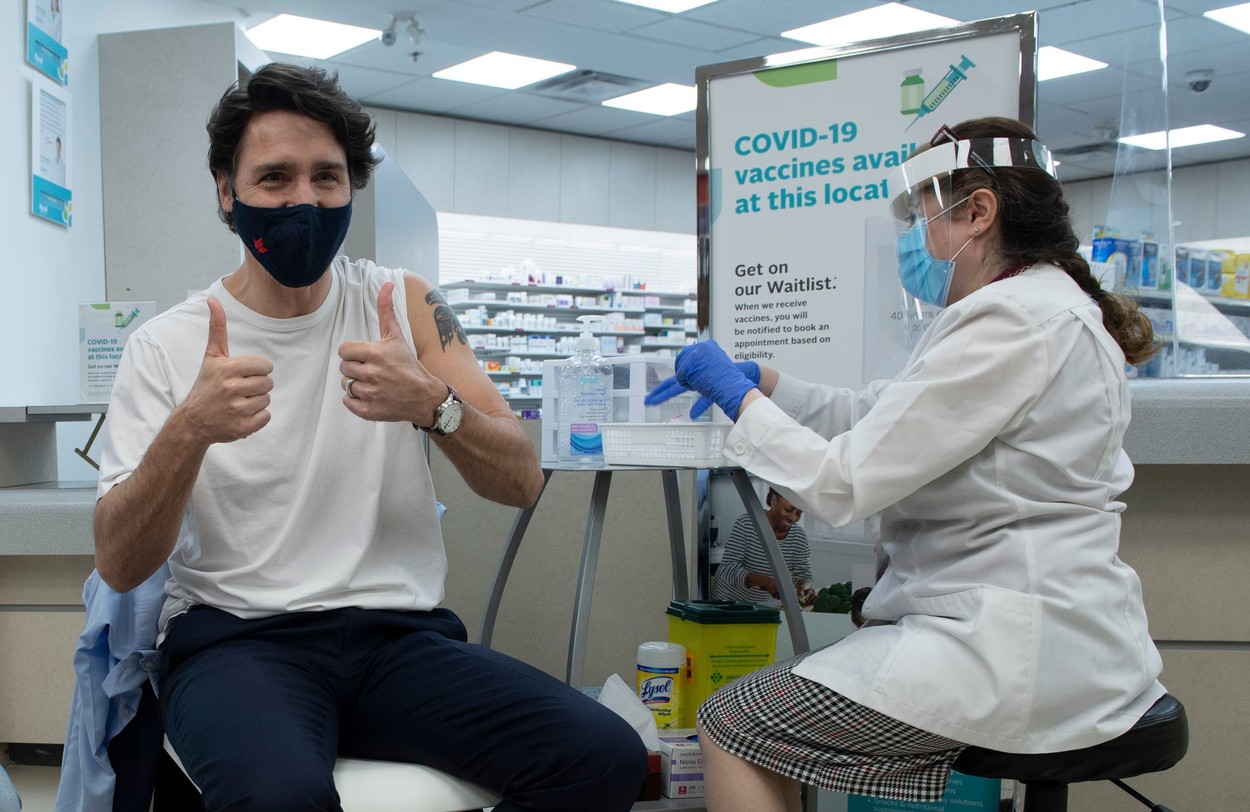 Justin Trudeau, premierul Canadei, s-a imunizat cu cel mai contestat vaccin anti-COVID de pe piață. Reacția politicianului