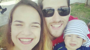 Tal Peleg, 26 de ani, Amit Biran, 30 de ani, și micuțul Tom, 2 ani.