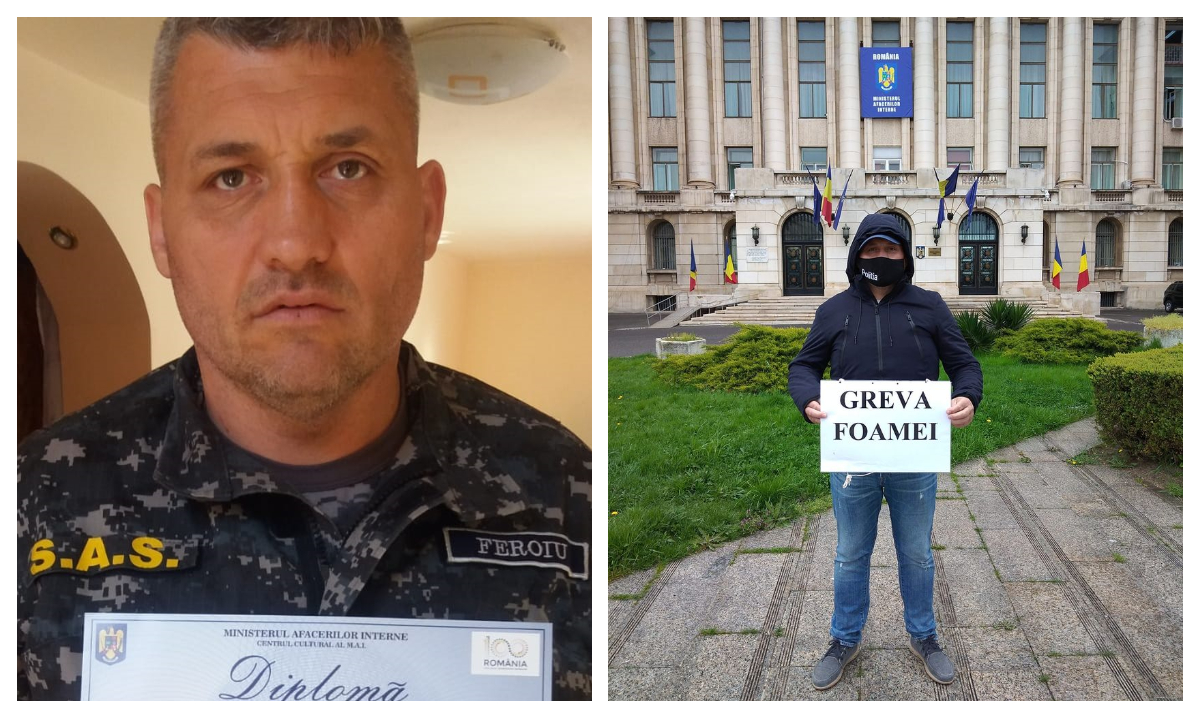 Un poliţist din Gorj a intrat în greva foamei, pentru că a fost mutat de la „Mascaţi”. AUR cere intervenția ministrului de Interne