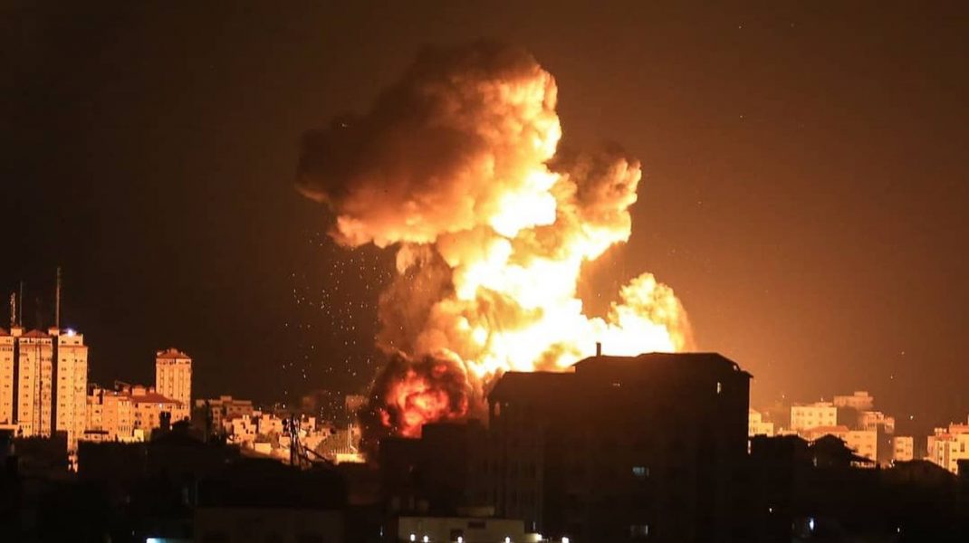 Explozie în Fâșia Gaza.