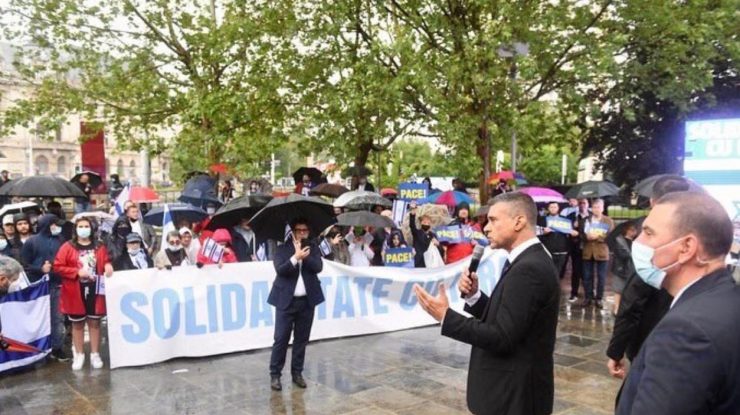 Manifestație pașnică în Capitală. Ambasadorul Israelului: „Nu suntem dușmanii palestinienilor”