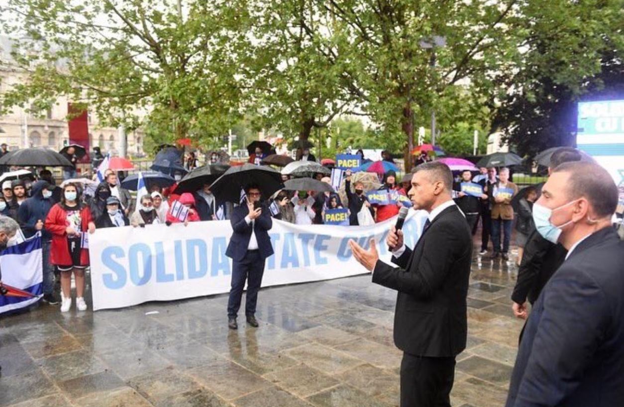 Manifestație pașnică în Capitală. Ambasadorul Israelului: „Nu suntem dușmanii palestinienilor”