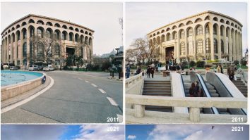 Fotografii cu TNB, în 2011 și în 2021, realizate de Vlad Eftenie.