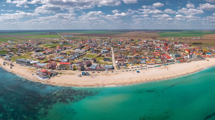 Vedere aeriană cu stațiunea Vama Veche. Foto: Primăria Limanu