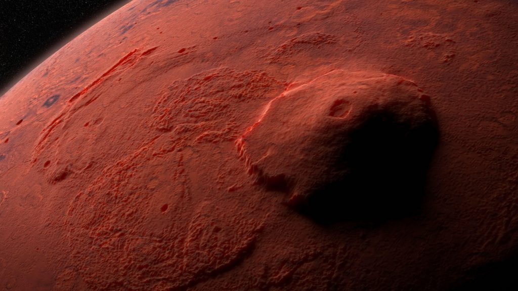 Vulcanul Olympus de pe Marte.