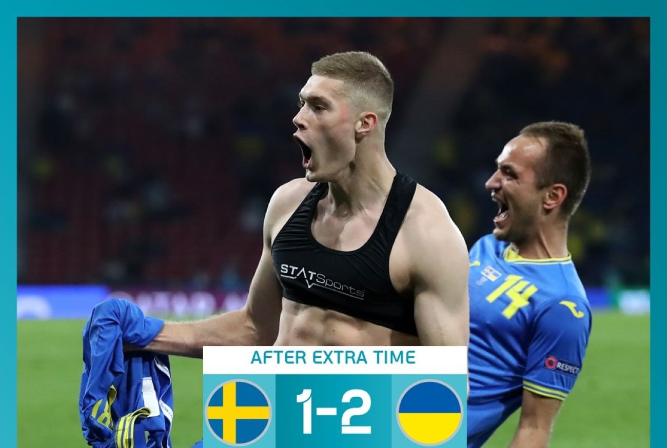 Ucraina se impune dramatic în fața Suediei și va da piept cu Anglia în sferturi