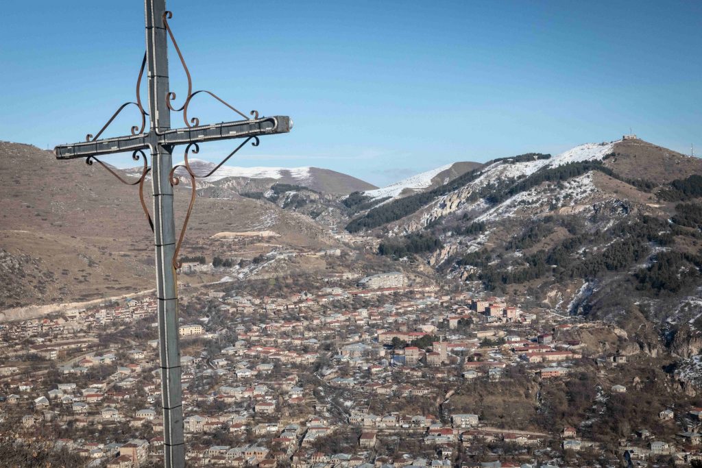 Imagine din Nagorno-Karabah din timpul războiului din 2020.