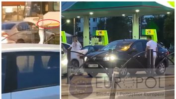 Atac cu maceta și crosa de golf în traficul din București. Foto: Sindicatul Europol