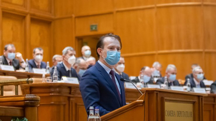 Florin Cîțu în Parlament. Foto: gov.ro