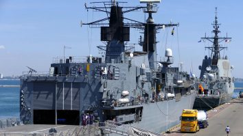 Fregata Regina Maria la exercițiul militar naval Sea Breeze din 2020.